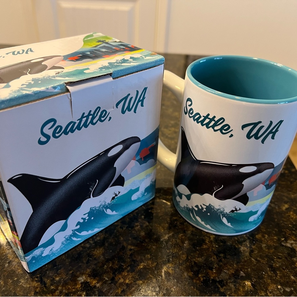 Orca Whale Mug with Seattle Design
